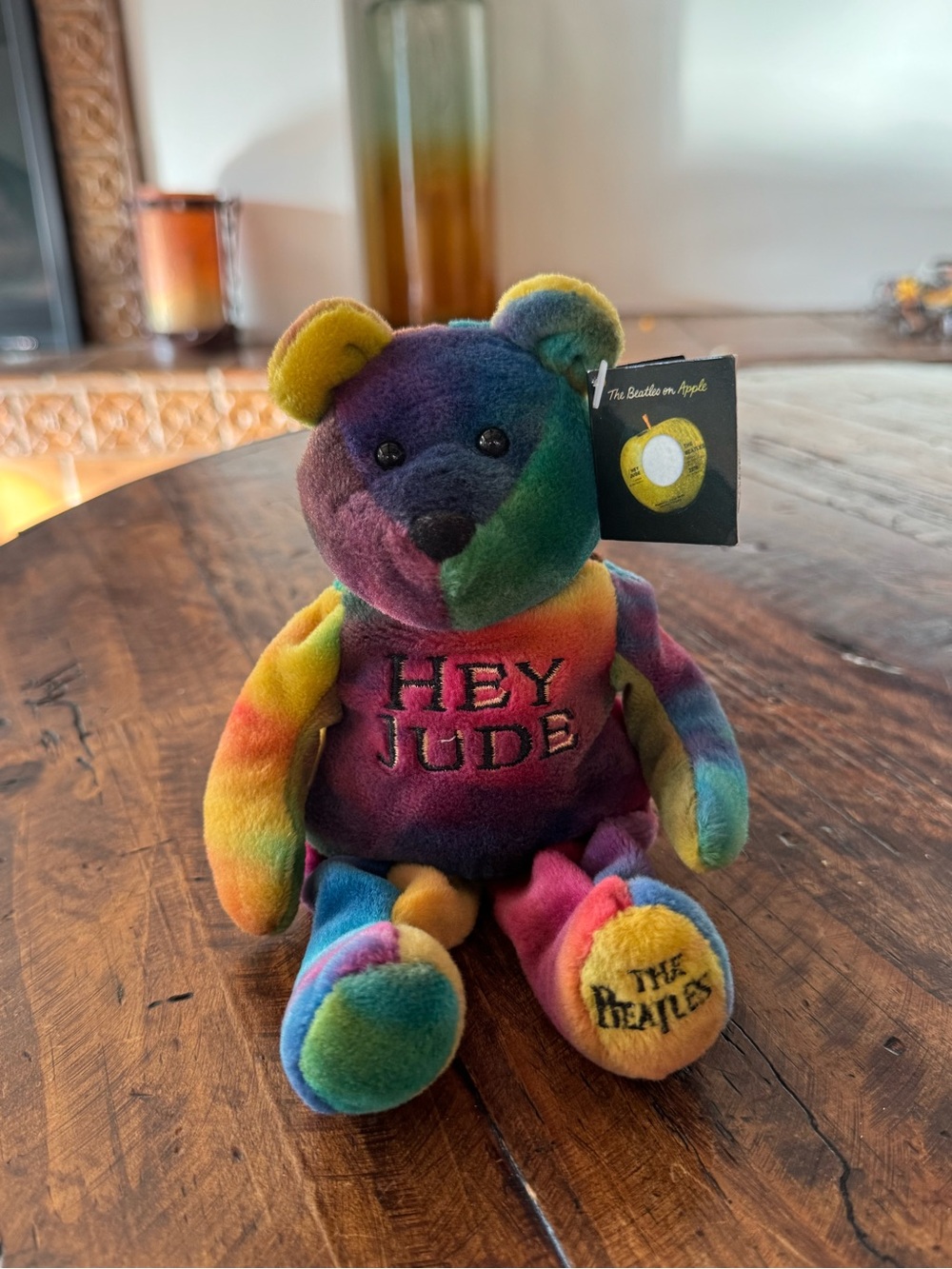 The Beatles Limited Edition Hey Jude' Multicolor Tie-Dye Plush Bear